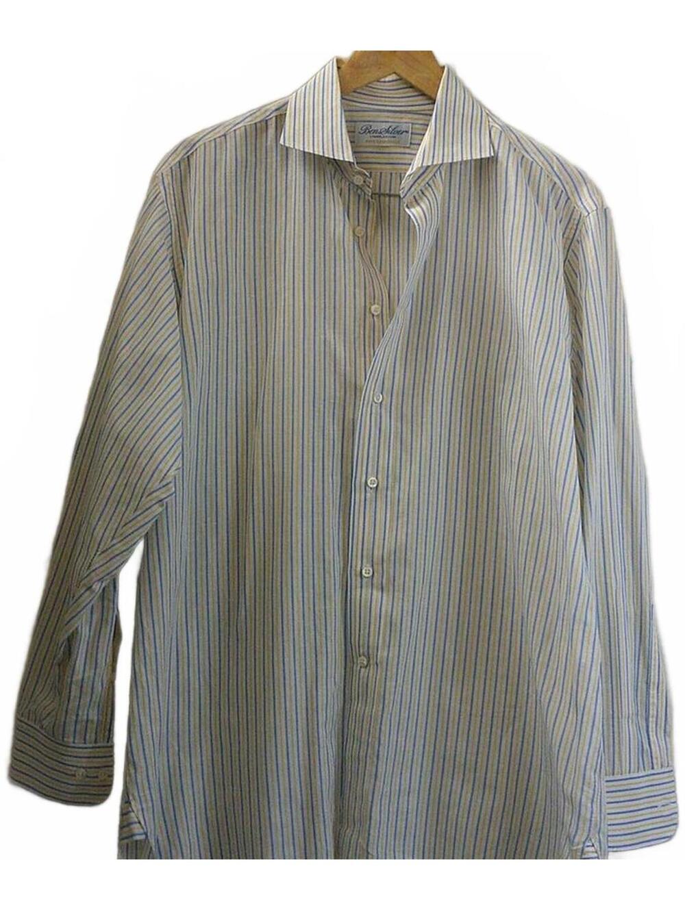 Ben Silver Charleston Fine Shirtings Men's Button-Up Dress Shirt Size 16/33
